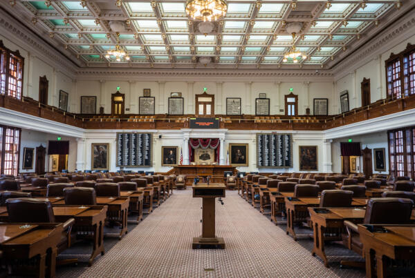 Chamber of the Texas House of Representatives in the Texas Capitol building