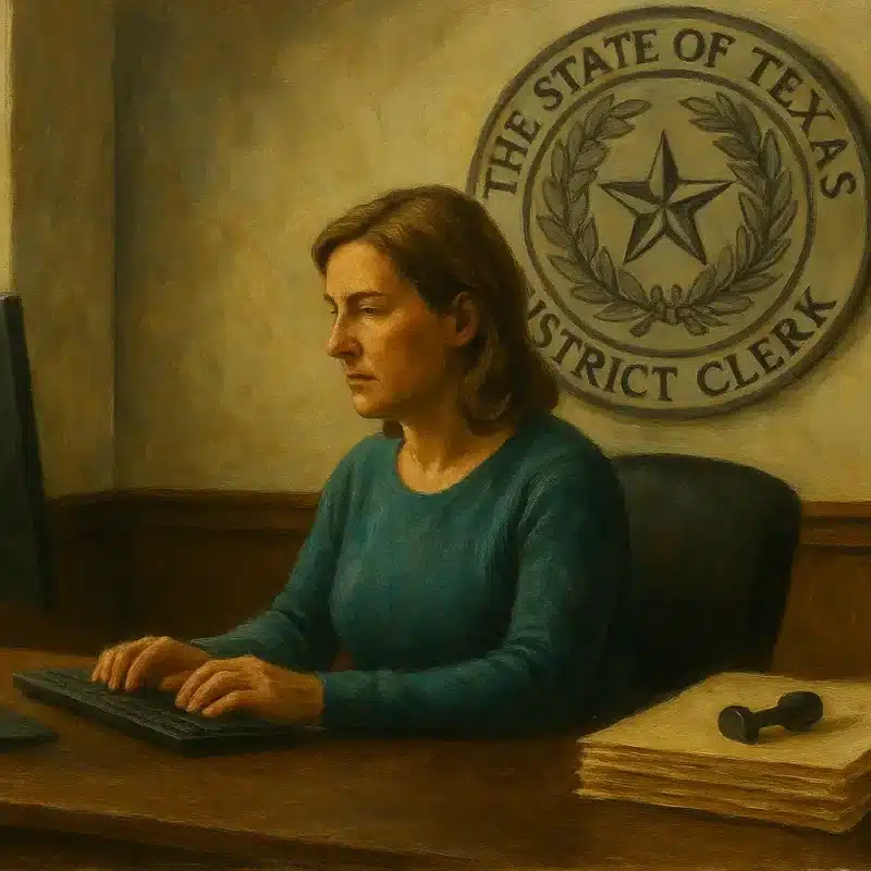 District Clerk Illustration Texas
