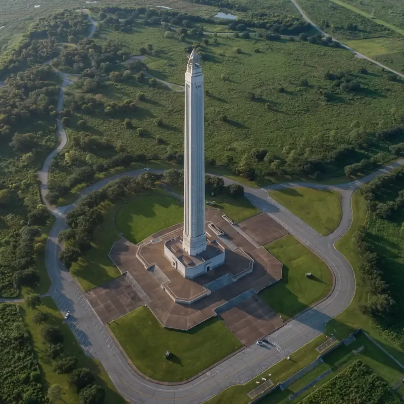 The San Jacinto Monument, located on the historic battlefield east of Houston.