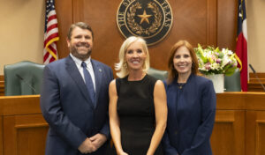 The Texas Commission on Environmental Quality board chair aft her swearing-in in January 2024.
