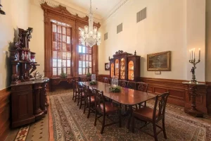 Dining room of the Speaker of the House's apartment inside the Texas Capitol.