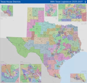 Map of Texas House of Representatives Districts