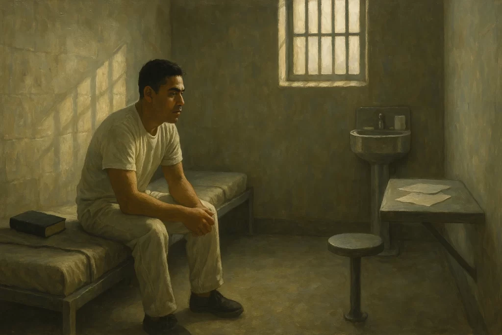 Waiting for Trial Oil Painting