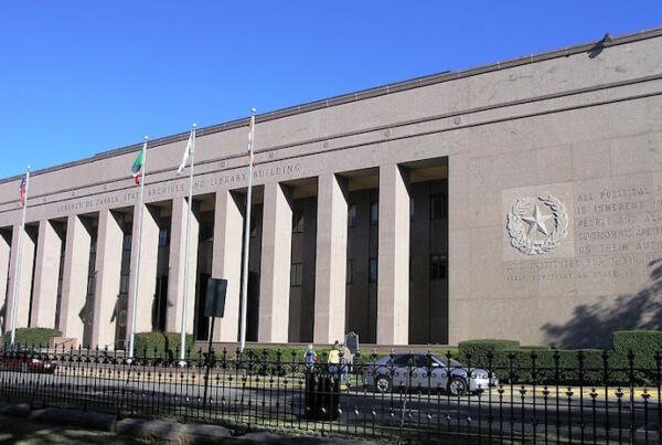 Texas State Library and Archives Building in Austin