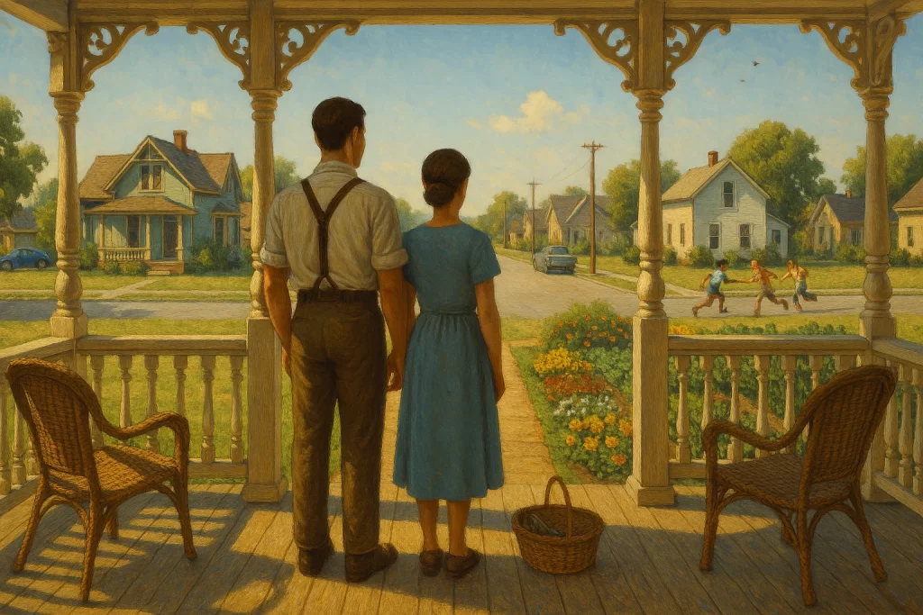 Oil Painting Couple on Porch WEBP