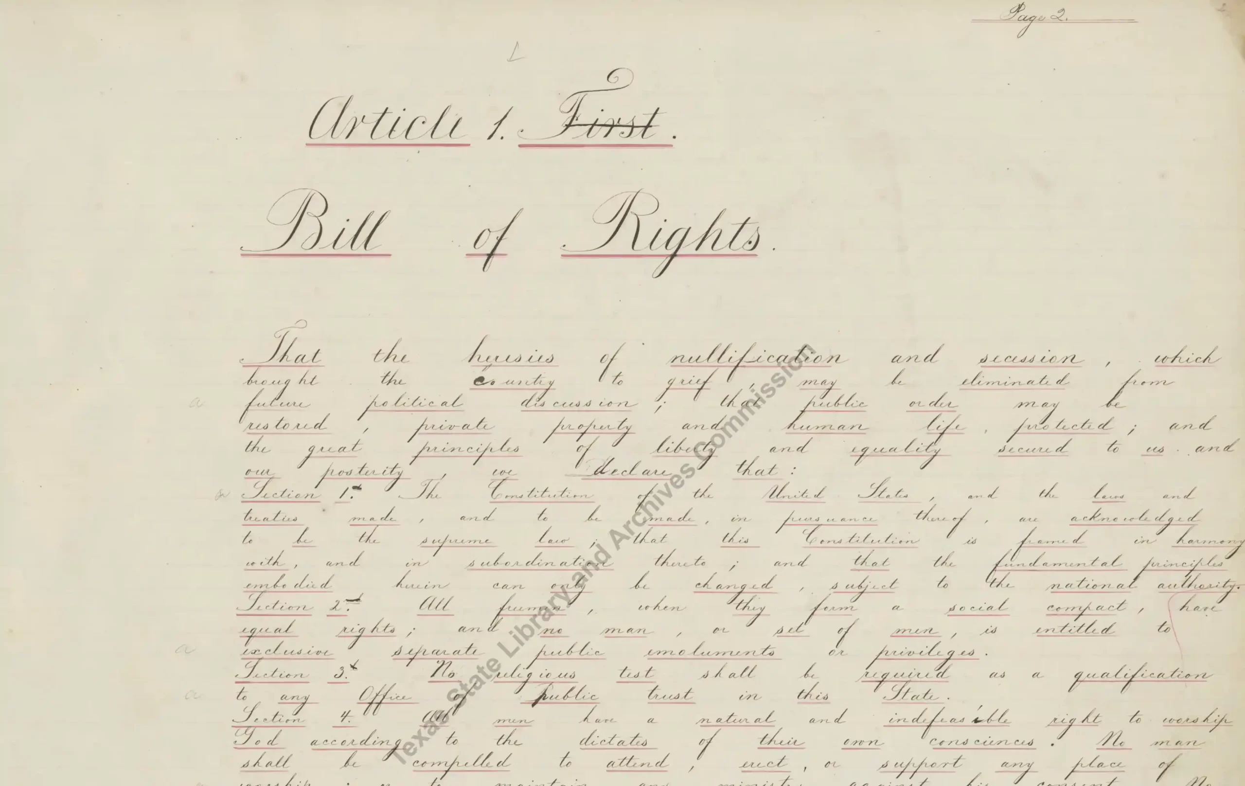The 1869 Texas Constitution and Reconstruction Rule