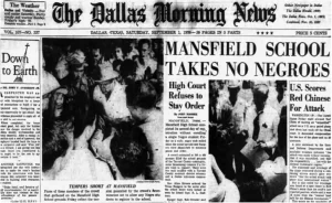 newspaper mansfield desegregation schools