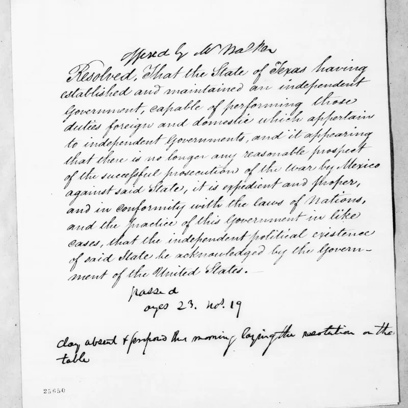 Jackson Manuscript Recognition of Texas