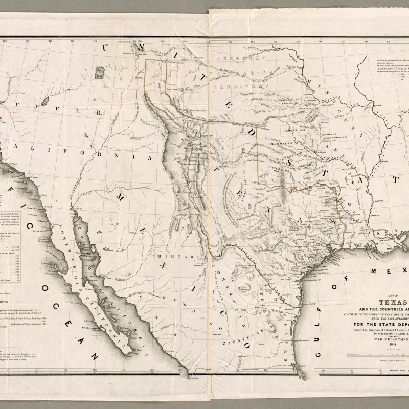 Map of Texas Republic 1844