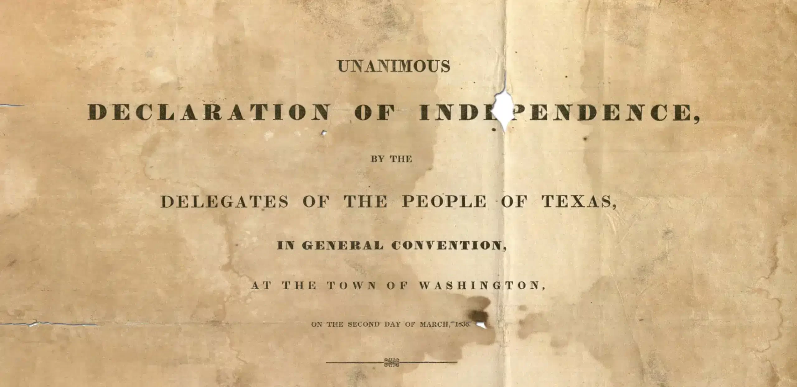 The Texas Declaration of Independence (1836)