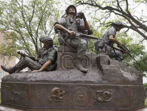 The Texas Capitol Vietnam Veterans Monument, by New Mexico artist Duke Sundt, was dedicated on March 29th, 2014 on the northeast side of the Texas Capitol grounds, Austin, Texas