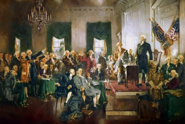 painting signing united states constitution