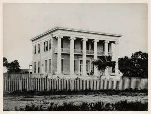 View of the Texas Governor's Mansion during the governorship of James W. Throckmorton.