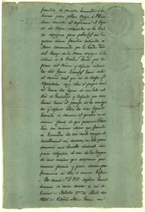 Page 2 of the original 1825 signed empresario contract in Spanish between Green DeWitt and the Mexican government