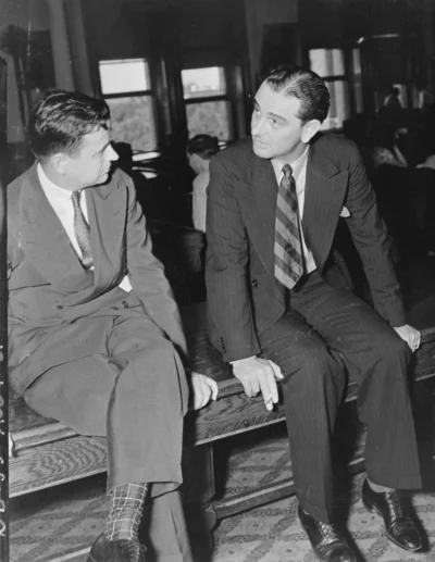 Governor James Allred with Lyndon Johnson, ca. 1939.